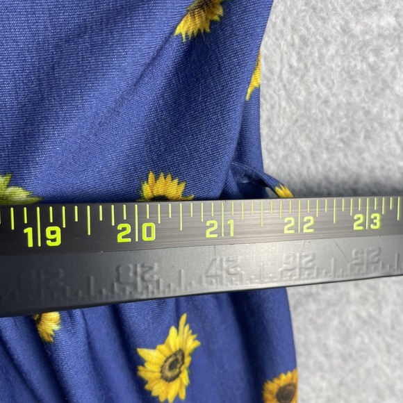 Popsy Sunflower Fit & Flare Dress Blue Womens 22 US 18 Whimsical Cottagecore - Picture 8 of 13